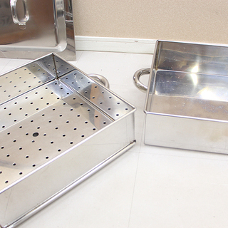 厨房機器 業務用機器 幅 41cm 2段蒸し器 二段蒸し器 金属製 ステンレス