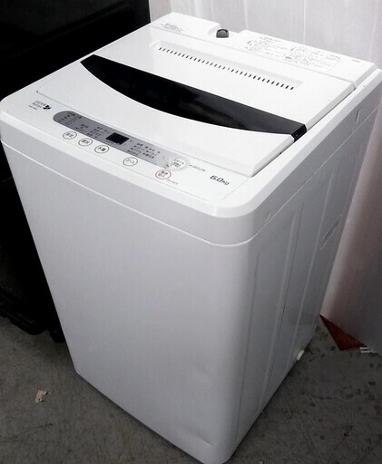 配達設置　洗濯機　人気のブラックパネル　6キロ