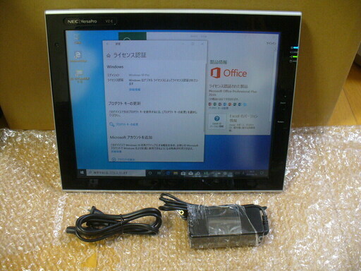⑤実測923g SSD搭載 安心のNEC製 Windows 10 Pro / Office 2016 Professional インストール済（ライセンス認証済） 12インチ タブレットPC⑤