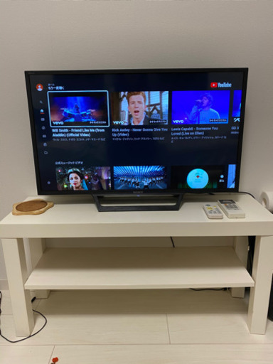 液晶テレビ(32インチ)テレビ台付 TV SONY youtube, Netflix も見れます
