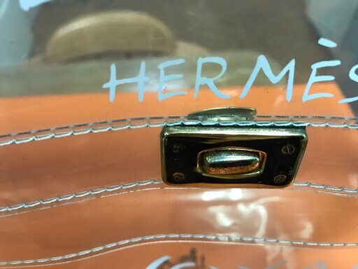 美品 希少 HERMES/エルメス ビニール ケリー ハンドバッグ クリア