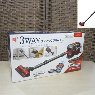 未使用 アイリスオーヤマ ハンディ 掃除機 3WAY IC-S55KF-R