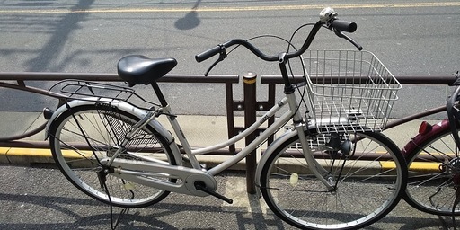 ★リサイクル中古自転車お安めVer＜点検済み＞26インチホームサイクル・シングルギヤ・シルバー
