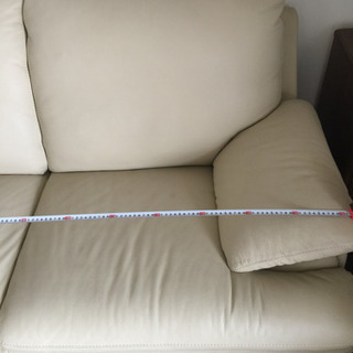⚠️⚠️❣️2人掛け❣️レザーソファ アイボリー色⭐️