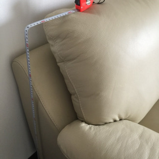 ⚠️⚠️❣️2人掛け❣️レザーソファ アイボリー色⭐️