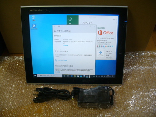 ⑥実測923g SSD搭載 安心のNEC製 Windows 10 Pro / Office 2016 Professional インストール済（ライセンス認証済） 12インチ タブレットPC⑥