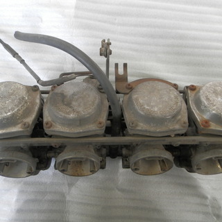 バイク部品　パーツ　部品取り用　取り外し車種不明　ＭＩＫＵＮＩ　４連　キャブレター　中古品 バイク部品 パーツ 部品取り用 取り外し車種不明 MIKUNI 4連