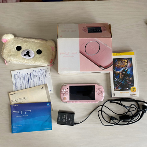 PSP (blossom pink) モンハンとコリラックマのケース