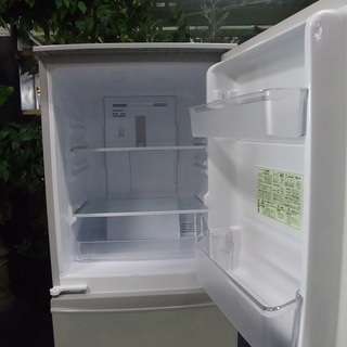 □R2103) SHARP シャープ 2ドア冷凍冷蔵庫 137L SJ-D14C-S シルバー