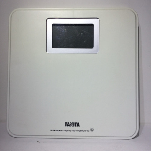 #3647 タニタ 体重計 小型 ホワイト HD-662-WH 乗るだけで電源オン 約A4サイズ バックライト付き