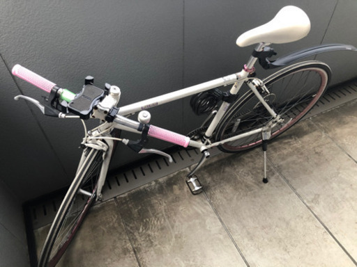 クロスバイク ホワイト 中古 TOP RUN 中古 クロスバイク 白 D108