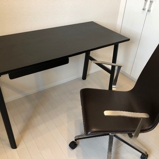 【輸入高級品】　デザイナーズ家具　机・椅子セット　オシャレ