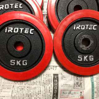 irotec ダンベル　60キロセット(片方30キロ×2),ラバー付き