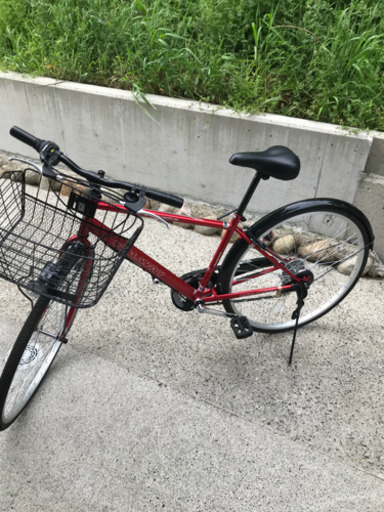 美品 クロスバイク SHIMANO製6段変速 ブラック 28インチ 700×32C 自転車