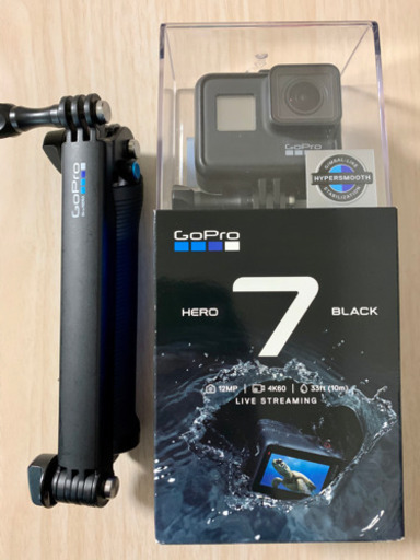 GoPro HERO7 BLACK + 純正自撮り棒 + バッテリー等 フルセット