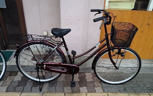 美品☆SANTOS 26吋ファミリーサイクル シングル/マルーン