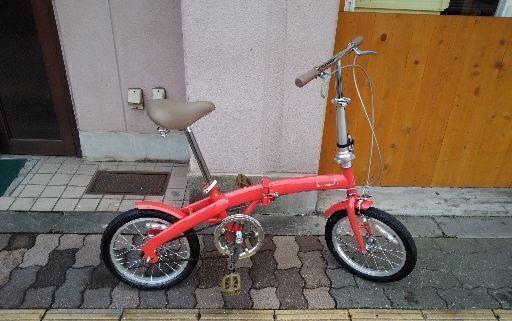 折りたたみ自転車 美品☆T21 la coccinelle 16吋折り畳み自転車 
