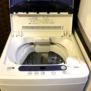 【送料無料・設置無料サービス有り】洗濯機 2018年製 HerbRelax YWM-T50A1 中古 - 品川区