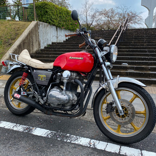 カワサキ　W650 旧車風カスタム　キャストホイール　アルミタン...