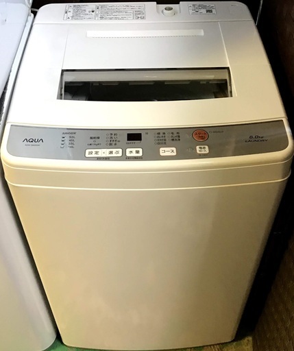 【送料無料・設置無料サービス有り】洗濯機 2018年製 AQUA AQW-S60G 中古