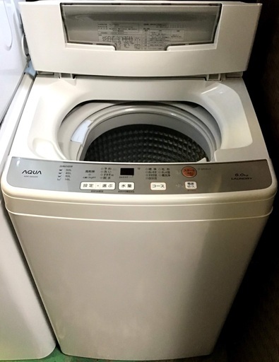 【送料無料・設置無料サービス有り】洗濯機 2018年製 AQUA AQW-S60G 中古