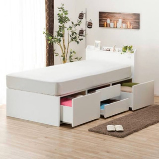 シングルベット 収納付き マットレスセット