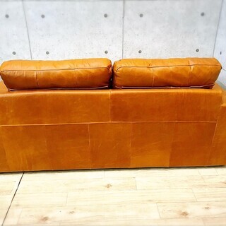 10*51 美品★GOSTA SOFA 3人掛けソファ オットマン付 オイルレザー イタリア革総オイル ヴィンテージ