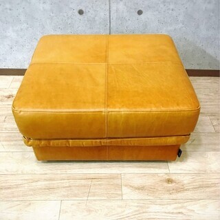 10*51 美品★GOSTA SOFA 3人掛けソファ オットマン付 オイルレザー イタリア革総オイル ヴィンテージ