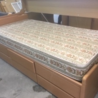 ID:G915301 マット付シングルベッド（収納付）