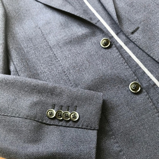 バーニーズニューヨークLATORRE ホップサックジャケット ネイビー44サイズ