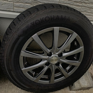 値下げ！美品 GRASS スタッドレスタイヤ ホイールセット 4穴 ヨコハマタイヤ 
