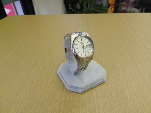 【美品】セイコー Seiko 腕時計 自動巻  Seiko 5 セイコー5 SNXJ89 裏スケ SS 逆輸入モデル♪