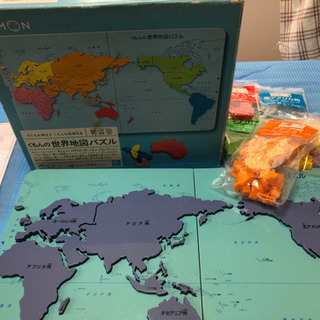 くもんの世界地図パズル 知育玩具 KUMON 日本地図パズル ピ...