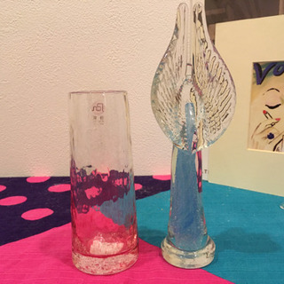 アーティスト花瓶とガラス天使