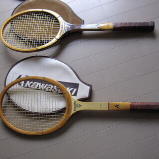 【中古】木製テニスラケット２本