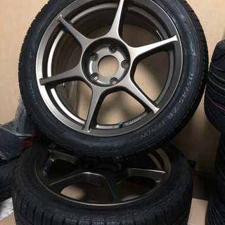 タイヤ、ホイール P1レーシング 4本 ブロンズ 17インチ 7J+35 PCD114.3 5穴