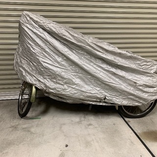 デニムアフロ☆横長バック-大人用三輪車　ナショナル製20×18インチ