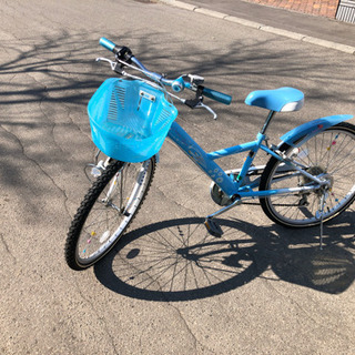 子供用自転車　水色　24インチ