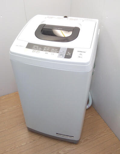 超格安価格 配達設置 全自動洗濯機　5キロ　コンパクトスリムサイズ　2017年製　日立 洗濯機