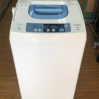 【リサイクルサービス八光　田上店　安心の3か月保証　配達・設置OK】日立 全自動洗濯機 5.0kg ピュアホワイト NW-5TR-Wの画像