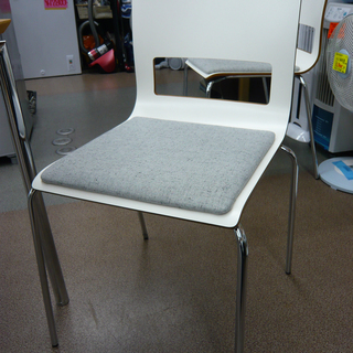 相合製作所 4人掛けダイニングセット 茶×シルバー×白 テーブル1・チェア4 食卓セット　西岡店 