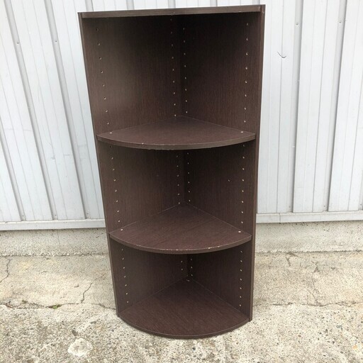 コーナーラック 2段 オープンラック 収納棚 ディスプレイラック 三角 木製 買う買う王国 富山の収納 家具 棚 シェルフ の中古あげます 譲ります ジモティーで不用品の処分