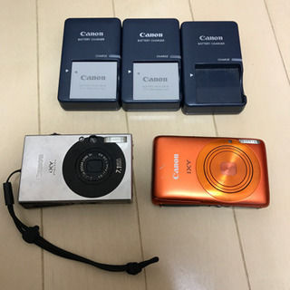 Canon IXY カメラ2台　バッテリー2つとチャージャー3つ
