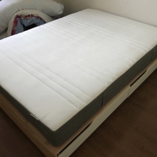 IKEA MANDAL ダブルベッドフレーム 引き出し付き