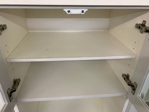 食器棚　レンジボード　ホワイト　幅90