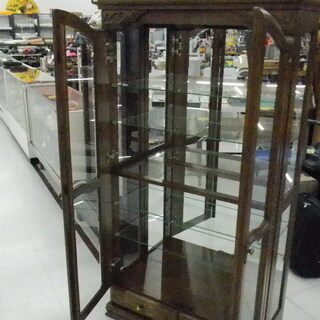 コレクションボード 幅91×奥行34×高さ165cm 飾り棚 キャビネット ガラス棚 苫小牧西店