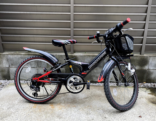 □室内保管□ ブリヂストン BRIDGESTONE EX065 自転車 エクスプレスジュニア 20型 ブラック\u0026レッド