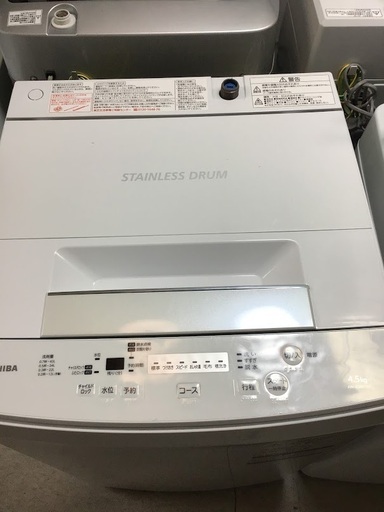 【送料無料・設置無料サービス有り】洗濯機 2018年製 TOSHIBA AW-45M5② 中古