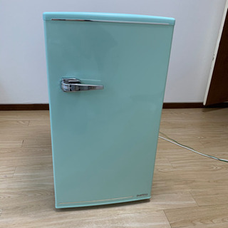 レトロ冷蔵庫 （85L・右開き） 1ドア ライトグリーン　美品