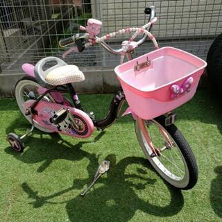 子供用　16インチ　自転車　補助輪　スタンド　付き